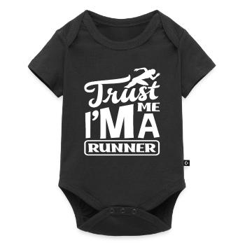 Trust me, I'm a runner - Baby Premium short-sleeve bodysuit - black - Front