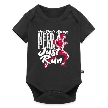 You don't always need a plan just run - Baby Premium short-sleeve bodysuit - black - Front