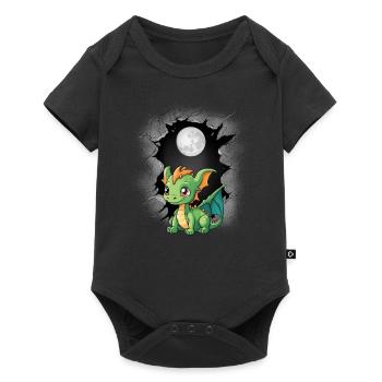 Full Moon Dragon Dragon Moon Mythical Creature - Baby Premium short-sleeve bodysuit - black - Front