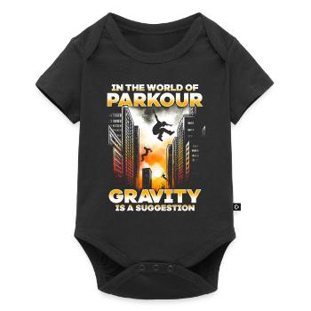 Parkour Parkour runner gravity is a suggestion - Baby Premium short-sleeve bodysuit - black - Front