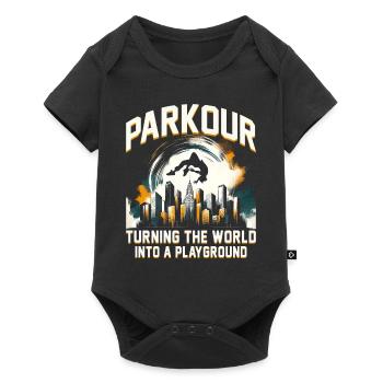 Parkour : le monde en terrain de jeu - Body à manches courtes Premium Bébé - noir - Devant