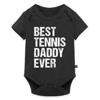 Best Tennis Daddy Ever - Tennis Daddy - Baby Premium Kurzarmbody - Schwarz - Vorne