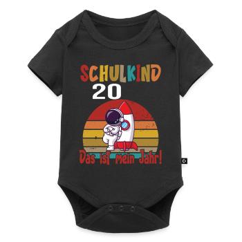 Écolier 20XX Astronaute Retour à l’école - Body à manches courtes Premium Bébé - noir - Devant