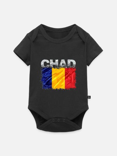 Tschad - Baby Premium Kurzarmbody - Schwarz