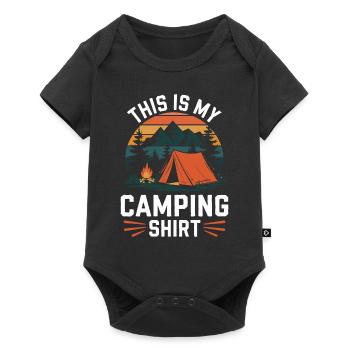 C’est ma chemise de camping Campen - Body à manches courtes Premium Bébé - noir - Devant