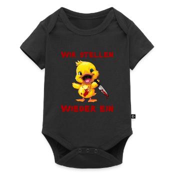 Set again - Duck with knife Halloween - Baby Premium short-sleeve bodysuit - black - Front