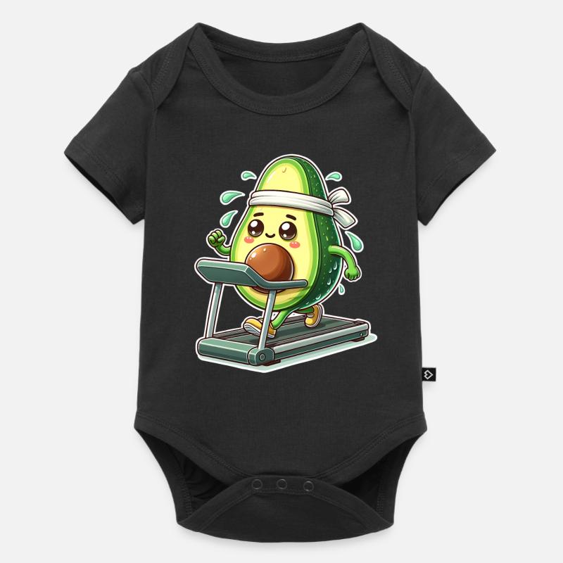 Tapis roulant Avocado - Body à manches courtes Premium Bébé - noir
