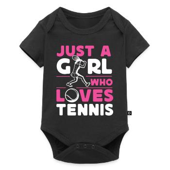 Funny Tennis Player Racket It's - Baby Premium Kurzarmbody - Schwarz - Vorne