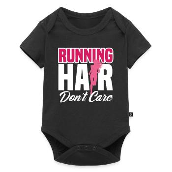 Running Hair Doesn't Matter - Baby Premium short-sleeve bodysuit - black - Front