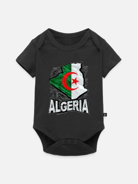 Algerien - Baby Premium Kurzarmbody - Schwarz