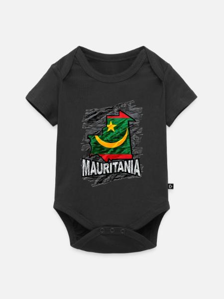 Mauretanien - Baby Premium Kurzarmbody - Schwarz
