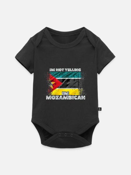 Mosambik - Baby Premium Kurzarmbody - Schwarz