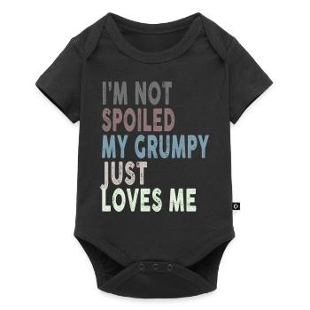 I'm Not Spoiled My Grumpy Just Loves Me Funny - Baby Premium Kurzarmbody - Schwarz - Vorne