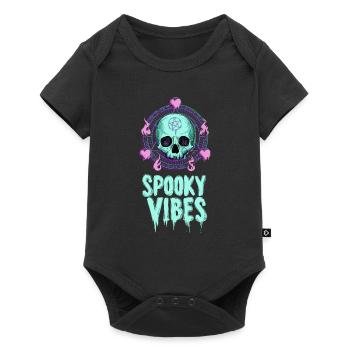 Pentagram and Skull Halloween Design - Baby Premium short-sleeve bodysuit - black - Front