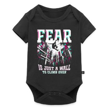 Parkour Fear is just a wall to climb over - Baby Premium short-sleeve bodysuit - black - Front