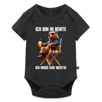I'm retired I don't have to do anything Teddy Bear - Baby Premium short-sleeve bodysuit - black - Front