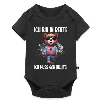 I'm retired I don't have to do anything Teddy Bear - Baby Premium short-sleeve bodysuit - black - Front