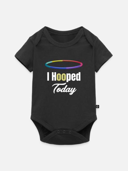 Ich Habe Heute Einen Hoop Gemacht. Hooping - Baby Premium Kurzarmbody - Schwarz