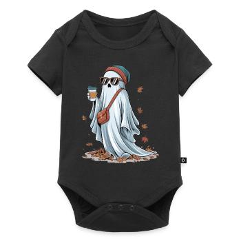 Coffee and ghosts - Baby Premium short-sleeve bodysuit - black - Front