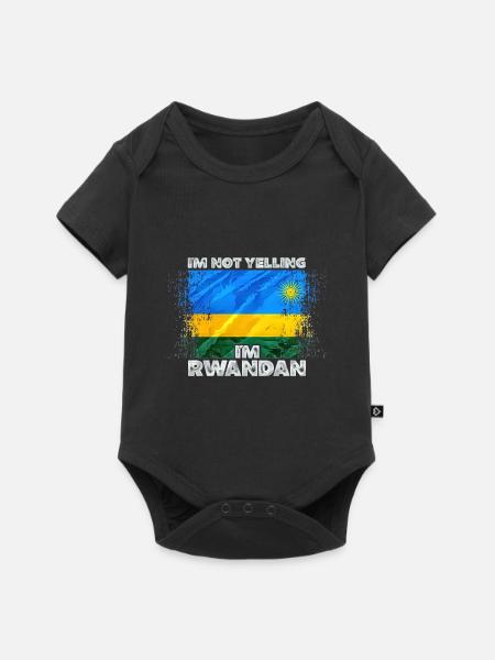 Ruanda - Baby Premium Kurzarmbody - Schwarz