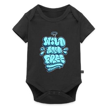 Wild and free Asik Graffiti Throwup Simple Style - Baby Premium short-sleeve bodysuit - black - Front