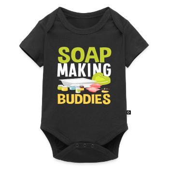 Fabrication de savon avec des amis - Body à manches courtes Premium Bébé - noir - Devant