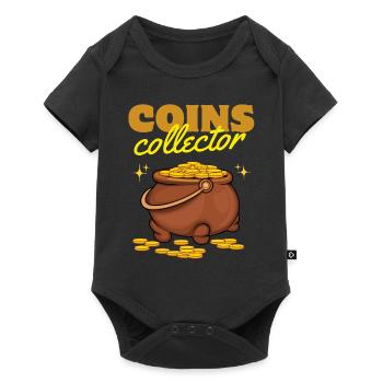 Coins Collector Cauldron of Gold - Baby Premium short-sleeve bodysuit - black - Front