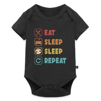 Eat Sleep Sleep Repeat Brown-Throated Pilosa - Baby Premium short-sleeve bodysuit - black - Front
