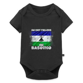 Lesotho - Baby Premium Kurzarmbody - Schwarz - Vorne