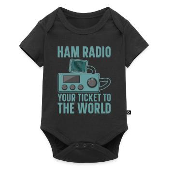 Ham Radio Amateur Radio Amateur Radio - Baby Premium short-sleeve bodysuit - black - Front