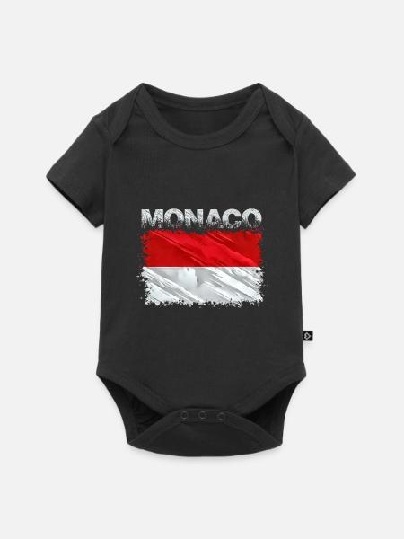Monaco - Baby Premium Kurzarmbody - Schwarz