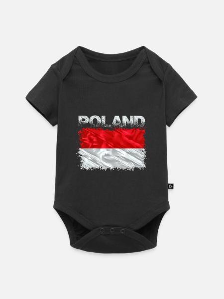 Polen - Baby Premium Kurzarmbody - Schwarz