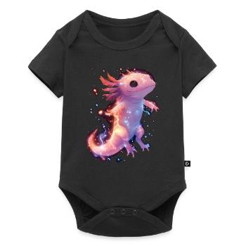Axolotl magique lumineux avec électricité - Body à manches courtes Premium Bébé - noir - Devant