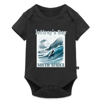 Jeffrey's Bay Surfing Adventure Jeffreys Bay - Baby Premium short-sleeve bodysuit - black - Front