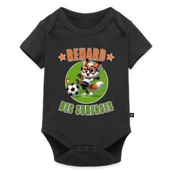 Cadeau Enfant Football Attaquant - Body à manches courtes Premium Bébé - noir - Devant