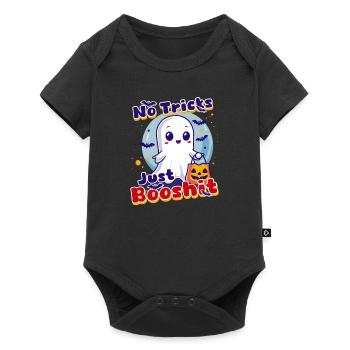 Booshit No Tricks, Just Booshit - Baby Premium short-sleeve bodysuit - black - Front