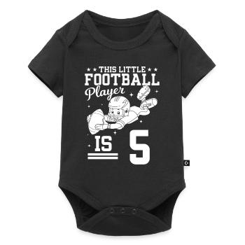 5ème Anniversaire Footballeur - 5 ans Footbal - Body à manches courtes Premium Bébé - noir - Devant