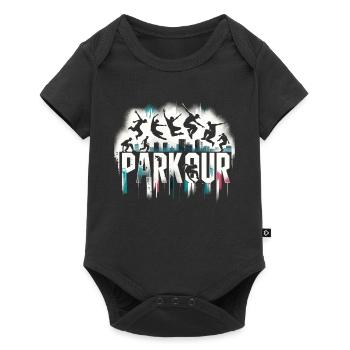 Parkour Parkour Runners - Baby Premium short-sleeve bodysuit - black - Front