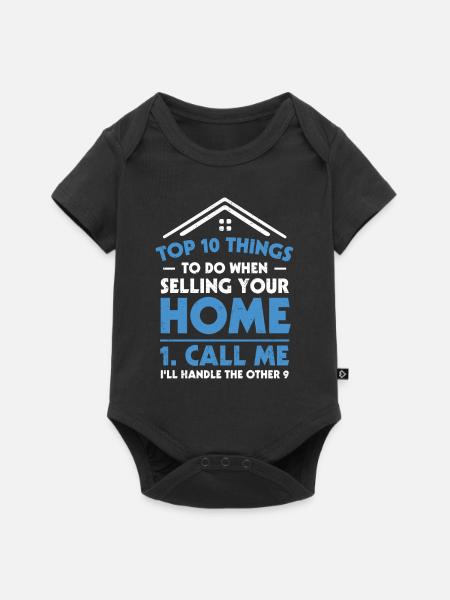 Immobilienmakler - Baby Premium Kurzarmbody - Schwarz