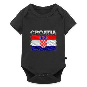 Croatia - Baby Premium short-sleeve bodysuit - black - Front