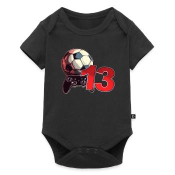 Football and Gaming Birthday Boy 13 Years - Baby Premium short-sleeve bodysuit - black - Front