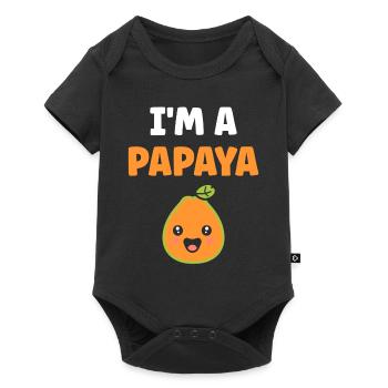 Papaya - Baby Premium short-sleeve bodysuit - black - Front