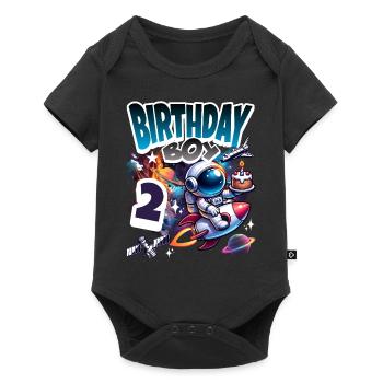 Astronaute 2e anniversaire Espace - Body à manches courtes Premium Bébé - noir - Devant