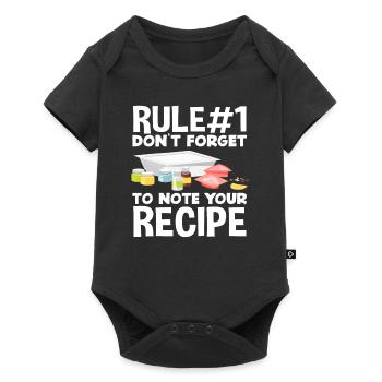 Rule number 1: Never forget your recipe - Baby Premium short-sleeve bodysuit - black - Front