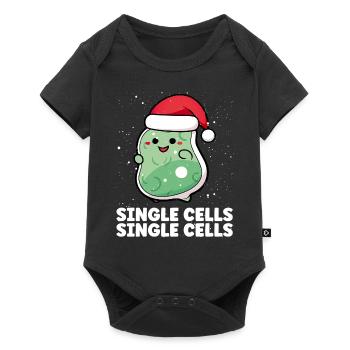 Noël Single Cells Scientifique Père Noël - Body à manches courtes Premium Bébé - noir - Devant