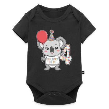 4th Birthday Koala Kaolafied To Be - Baby Premium short-sleeve bodysuit - black - Front