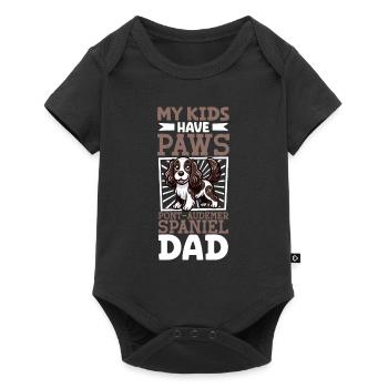 Epagneul de Pont-Audemer Papa - Body à manches courtes Premium Bébé - noir - Devant