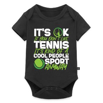 Funny Tennis Player Racket It's Ok - Baby Premium short-sleeve bodysuit - black - Front