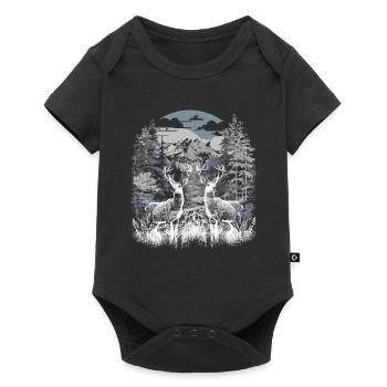 Deer Austria Nature Hike Hiking Holiday - Baby Premium short-sleeve bodysuit - black - Front