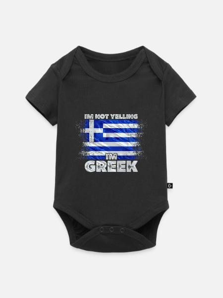Griechenland - Baby Premium Kurzarmbody - Schwarz